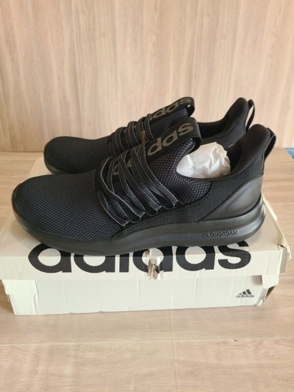Adidas Lite Racer Adapt Black M9.5 W10.5 SlipOn Cloudfoam Running Shoes IE6327